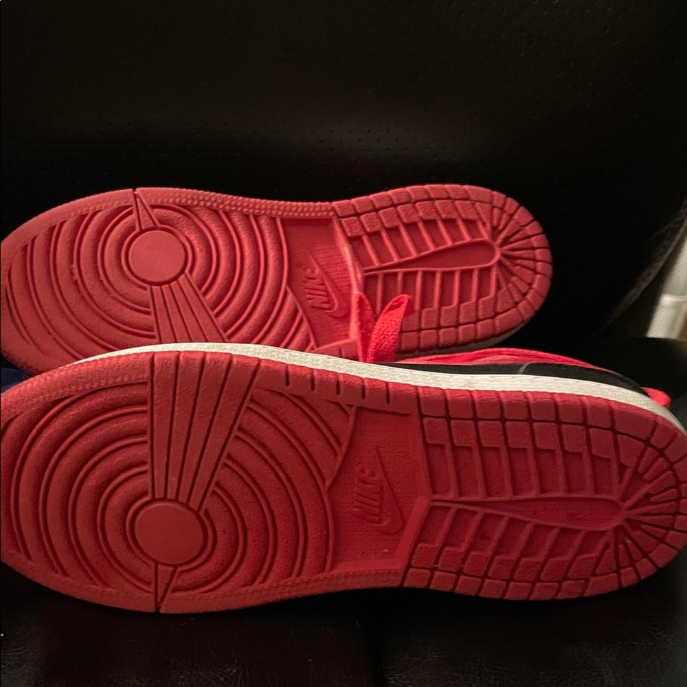 Jordan Black and Red High-Top Sneakers - Picture 5 of 6